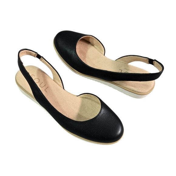 Soul Naturalizer Idea Black Faux Leather D'Orsay Slingblack Round Toe Sandals - Picture 1 of 11